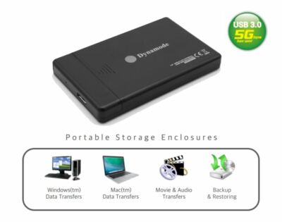Dynamode 2,5'' USB 3.0 Externes SATA Festplattengehäuse USB3-HD2.5S-SH1