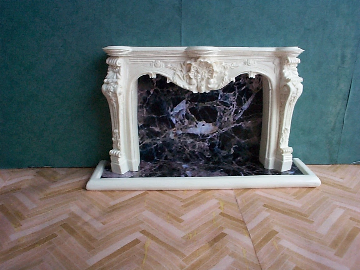 dollshouse grand fireplace mantel with hearth 1/12 scale miniature fire |  eBay