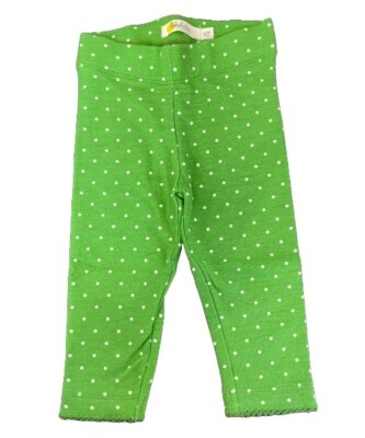 Baby Boden durchgehende Pointelle Everyday Jersey Leggings - grün gepunktet