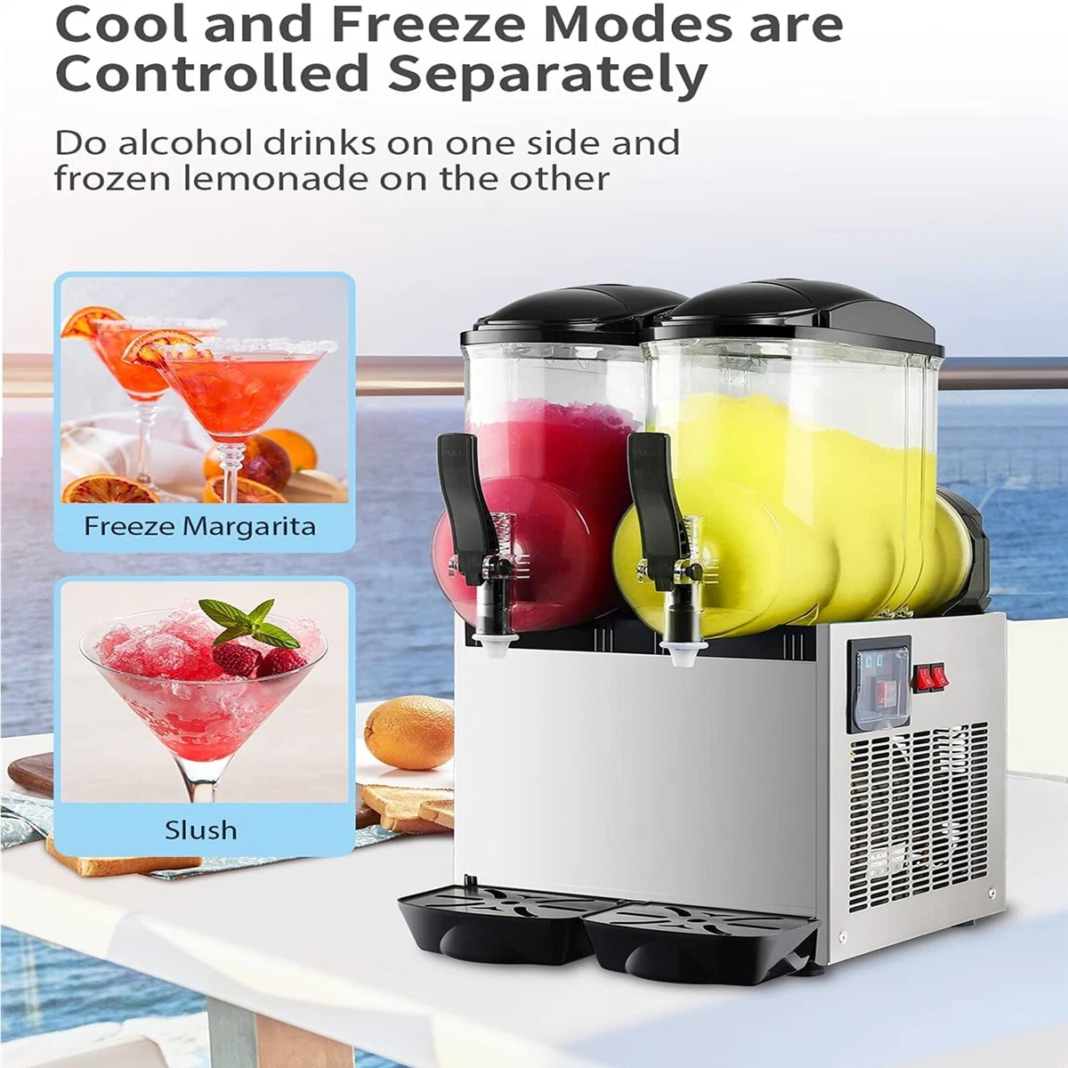 8L Commercial Single Frozen Margarita Ice Slushy Drink Maker