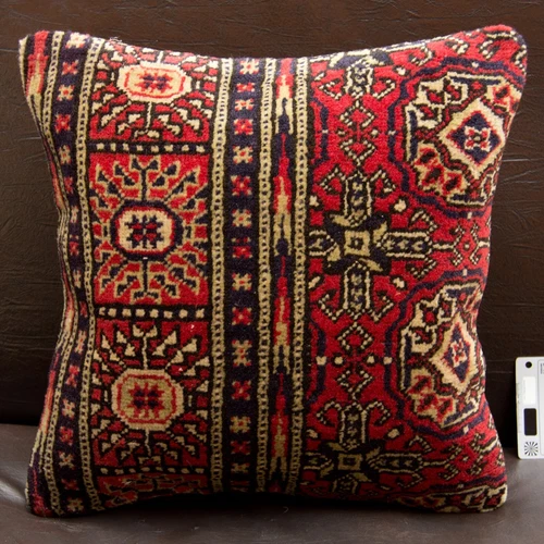 16"x16" 40x40 Hand Knotted Turkish Anatolian Vintage Pillow Cover Cushion