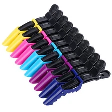 10 Pcs Alligator Styling Sectioning Clips Double-Hinged Design for Women