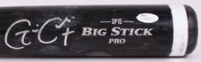 GAVIN CECCHINI SIGNED GAME USED RAWLINGS BIG STICK PRO BIRCH BASEBALL BAT w/ JSA