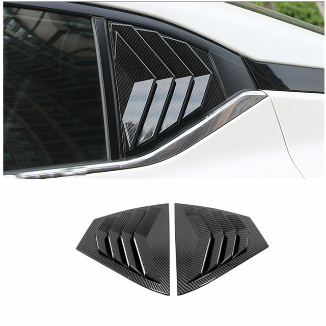Carbon Fiber ABS Rear Side Window Vent Cover Trim For Nissan Sentra