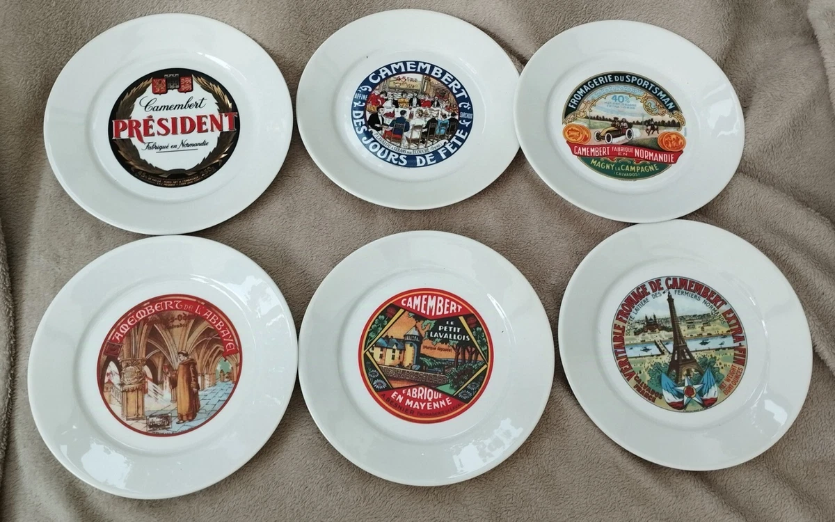 Service à Fromage Complet Porcelaine Limoges – 1 Plat + 12 Assiettes, Motif Carte De France