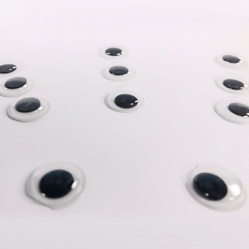 60 Googly Eyes 4 Blatt selbstklebende Augen Aufkleber 3D Basteln Augen Scapbook Spaß - Bild 5 von 7