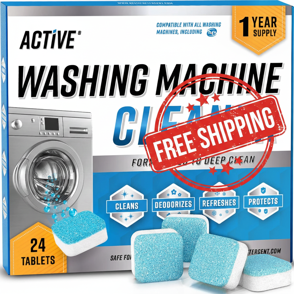 ACTIVE Washing Machine Cleaner 24ct Deep Clean Descaler Tablets HE Safe Set