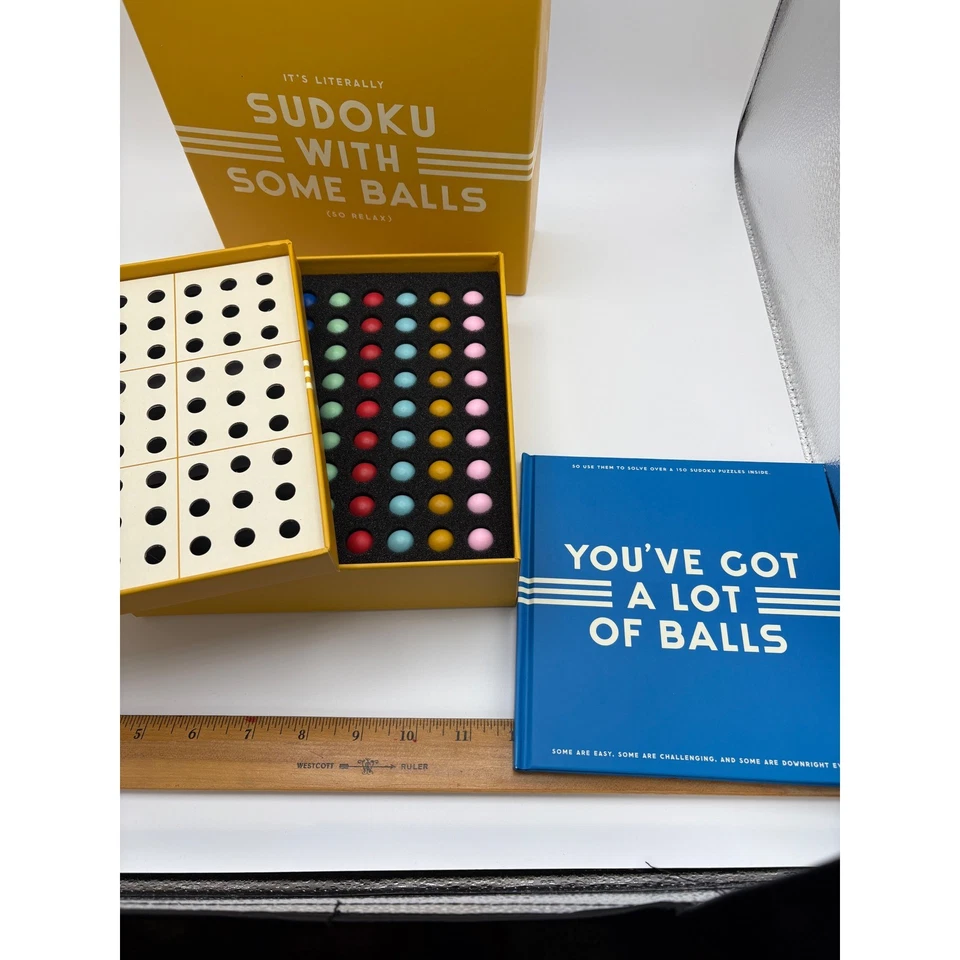 Its Literally Sudoku With Some Balls Game Set 81 Colored Balls Game Book Travel - Image 3 of 4