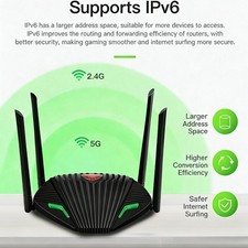 AC1200 Dual Band Gigabit WiFi Routers 2.4G/5G High Speed w/4 LAN for Home Office