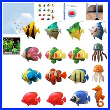 16 PCS Fake Fishes for LED Sensory Bubble Tube Floor Lamp Decoration, Plastic...