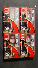 4 Maxell UR 90 Minute Blank Audio Cassette Tapes Normal Bias New Sealed