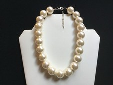 Image of Chunky Cream Pearl Adjustable Choker Necklace