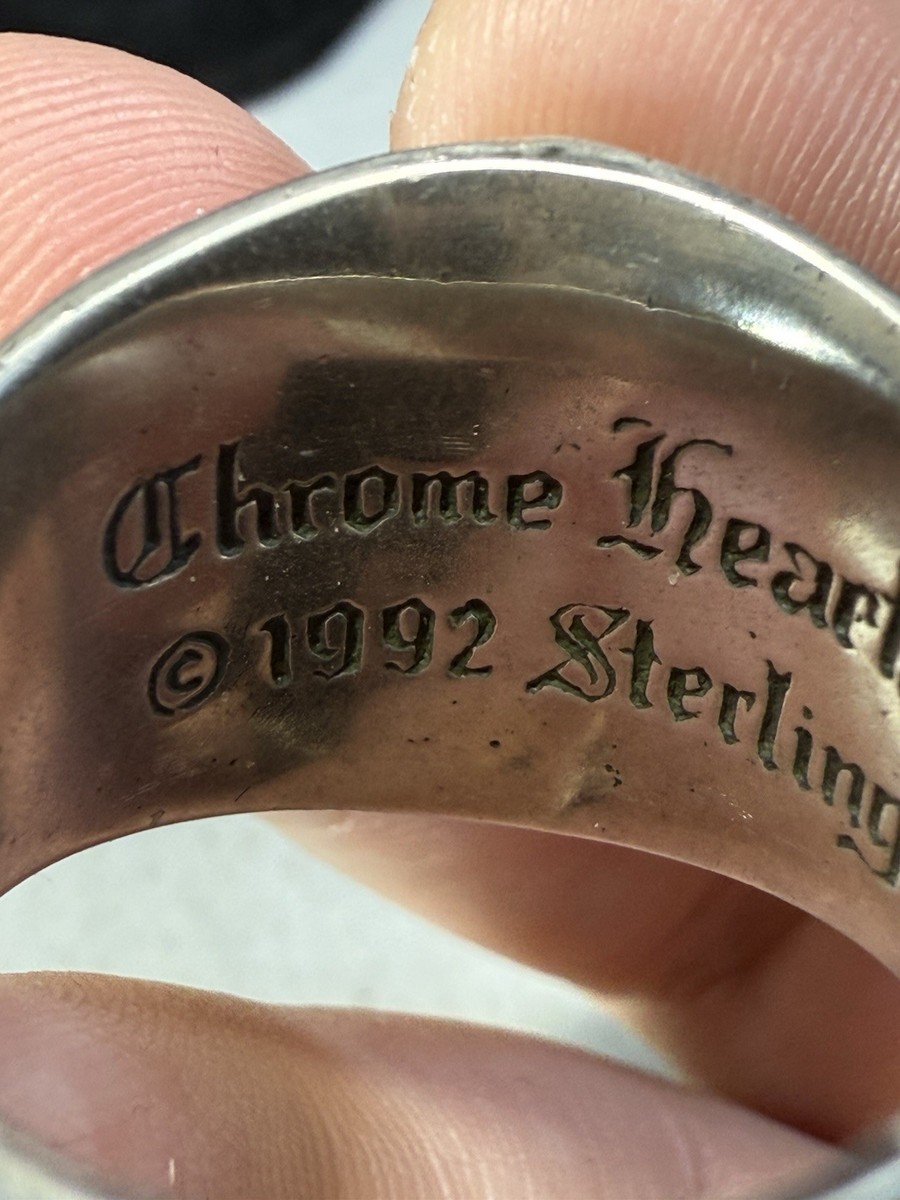 アクセサリー Chrome Hearts 1992 Sterling Ring Chrome Hearts 1992 Keeper Men's Sterling Silver Diamond Band