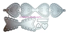 Metal craft die cut hair heart scalloped edge bowknot bow paper machine cutters