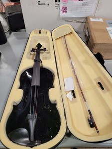 16.6 Inch Viola Maple Spruce wood Ebony Fittings 4 String Viola Black Big Viola