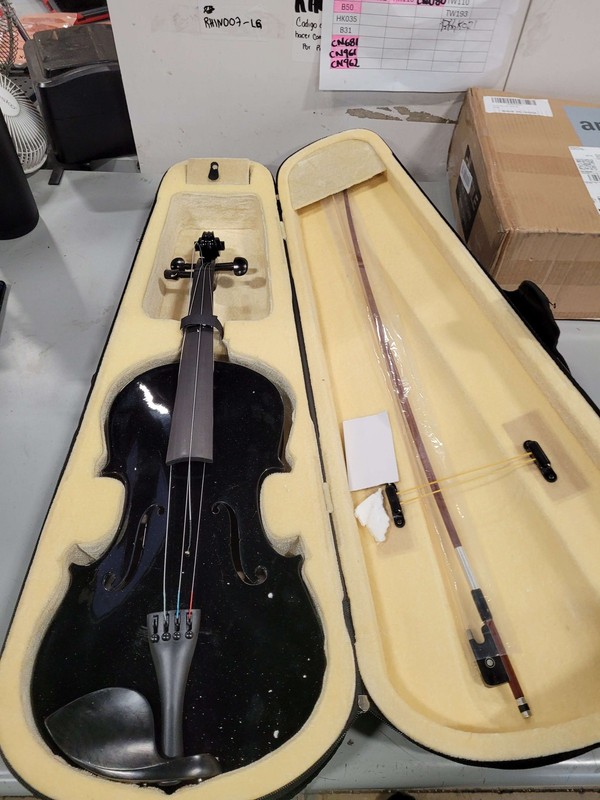 16.6 Inch Viola Maple Spruce wood Ebony Fittings 4 String Viola Black Big Viola