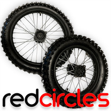 BIG WHEEL 17 FRONT /14 REAR PIT BIKE WHEEL SET WITH TYRES fits 125cc 140cc