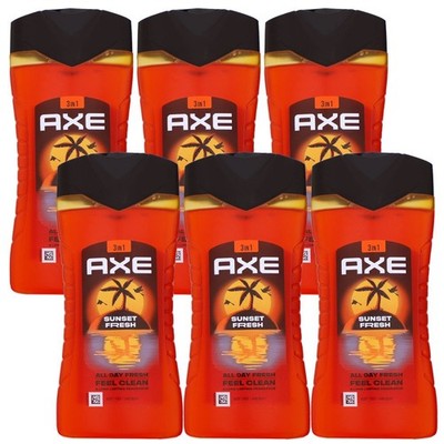 Axe Sunset Fresh 6 x 250 ml Showergel Duschgel Shower Gel Set
