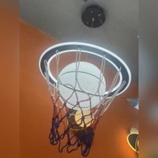 Ceiling Pendant Light, Modern Glass Basketball Hanging Light Boys Room Pendant