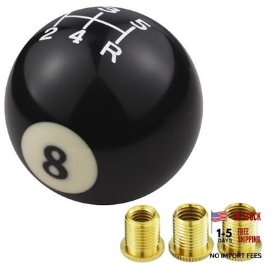 5 Speed Shifter Knob 8 Ball Manual Shift Knobs Gear Lever Handle Car Black