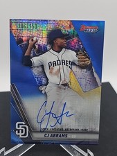 2019 Bowmans Best CJ Abrams On Card Auto Rookie Nationals Blue 106/150