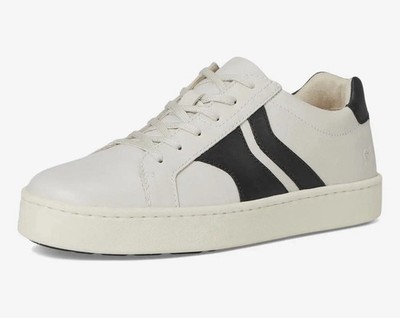 Born Beck Tie Sneakers Casual Lace Up Shoes Men's 11 White/Navy Leather NEW