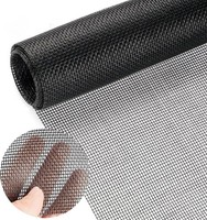 Fliegennetz Meterware 120X250Cm Fiberglas Schneidbar Insektenschutz Gaze Schwarz