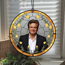 Colin Firth Stained Glass Suncatcher -Home Window Hanging Ornament