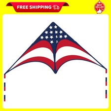 Length 63" Patriotic American Flag Large Delta Kite for Kids and Adults,Independ