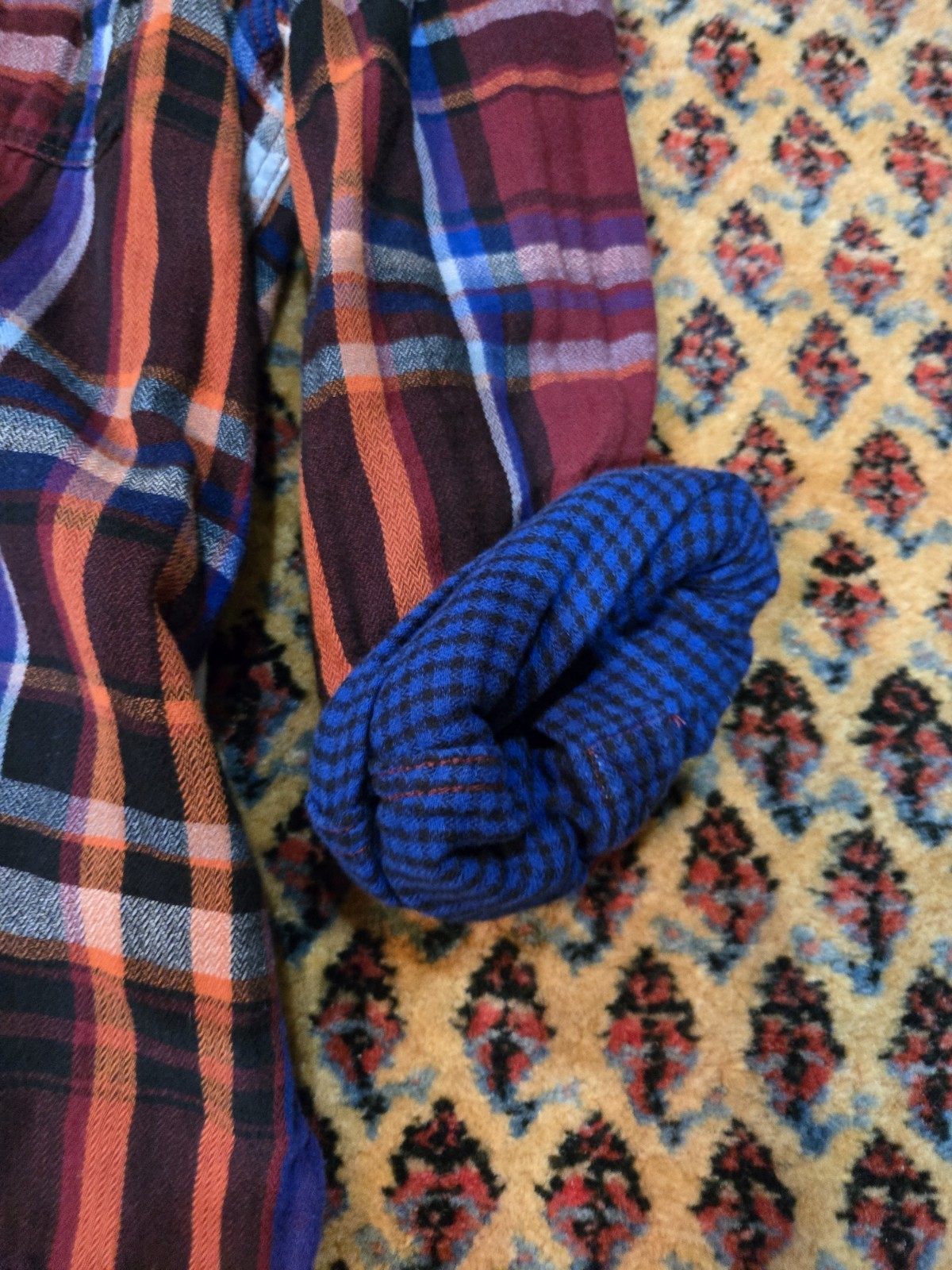 mossimo medium plaid button down shirt casual or … - image 4