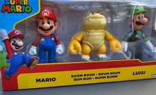 Super Mario MARIO, BOOM BOOM & LUIGI figure 3Pack NEW Jakk Pacific FREE SHIPPING