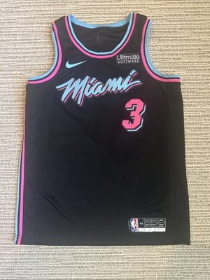 100% Authentic Dwyane Wade Nike Miami Heat Vice City Jersey Size M Mens