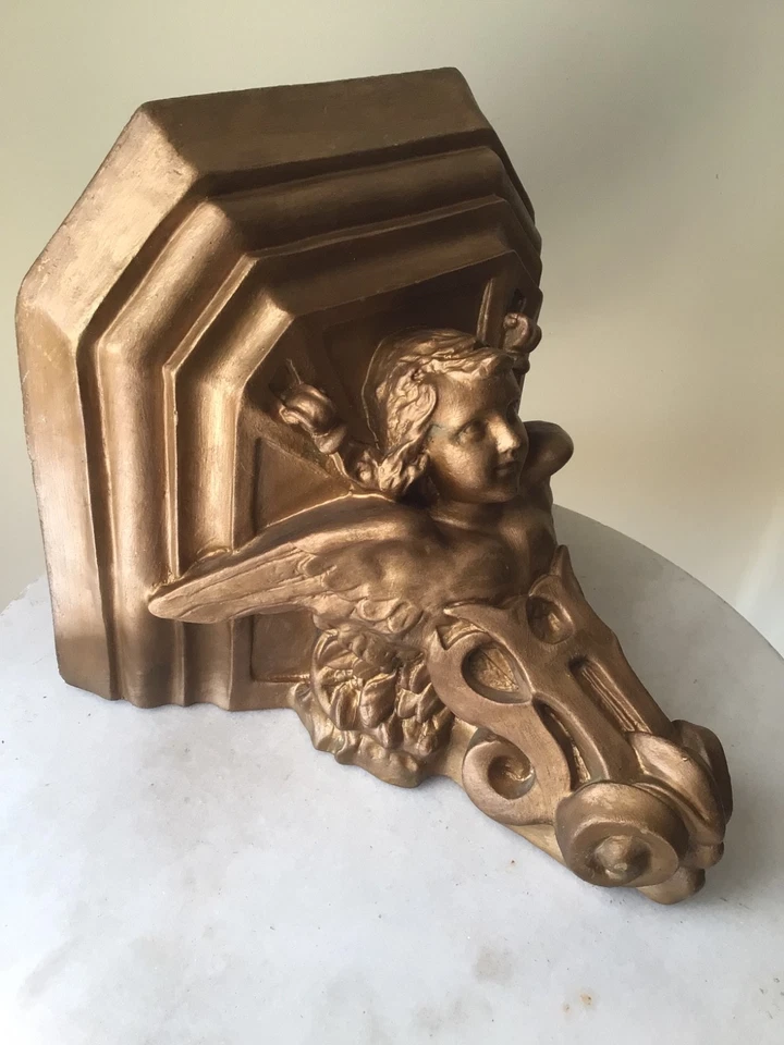 étagère ancienne, grande taille avec décoration d'un ange , 19ème siècle - Photo 2/4