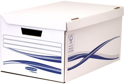 Fellowes BANKERS BOX Basic Archiv-Klappdeckelbox Maxi blau 10 Stück