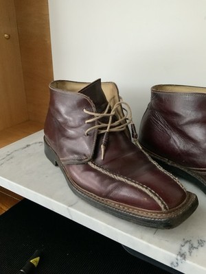 Schuhe Edle Handarbeit oxford Harris Firenze Echt Leder Gr 9. 43-44 Top Italy