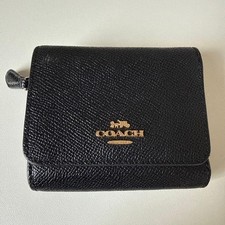 COACH black tri-fold wallet