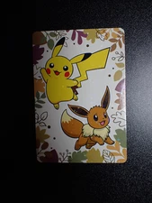 Pokemon Pronto Promo Thank you Card Holo Prism Pikachu & Eevee #5948 EX