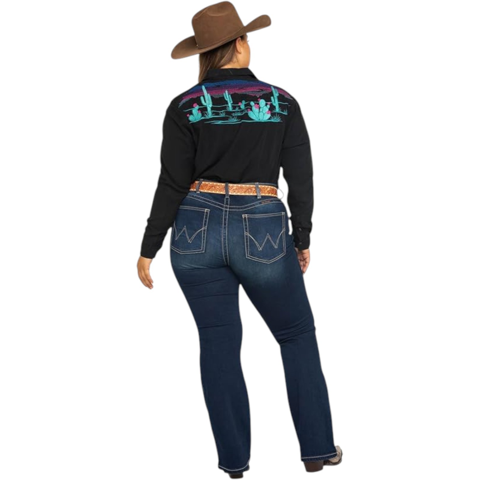 Women's Plus Size 24w Stretch Dark Wash 32" Inseam