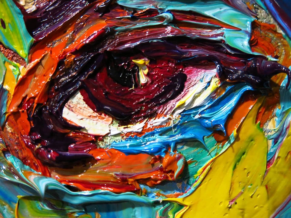 ARTE MODERNO MUJER NIÑA FIRMADO MUJER PINTURA AL ÓLEO RETRATO ABSTRACTO VINTAGE DECO Foto 4 de 4