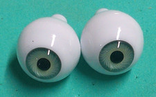 Full Round Vintage Acrylic Doll Eyes - Green - Size -18mm -Playhouse - NOS