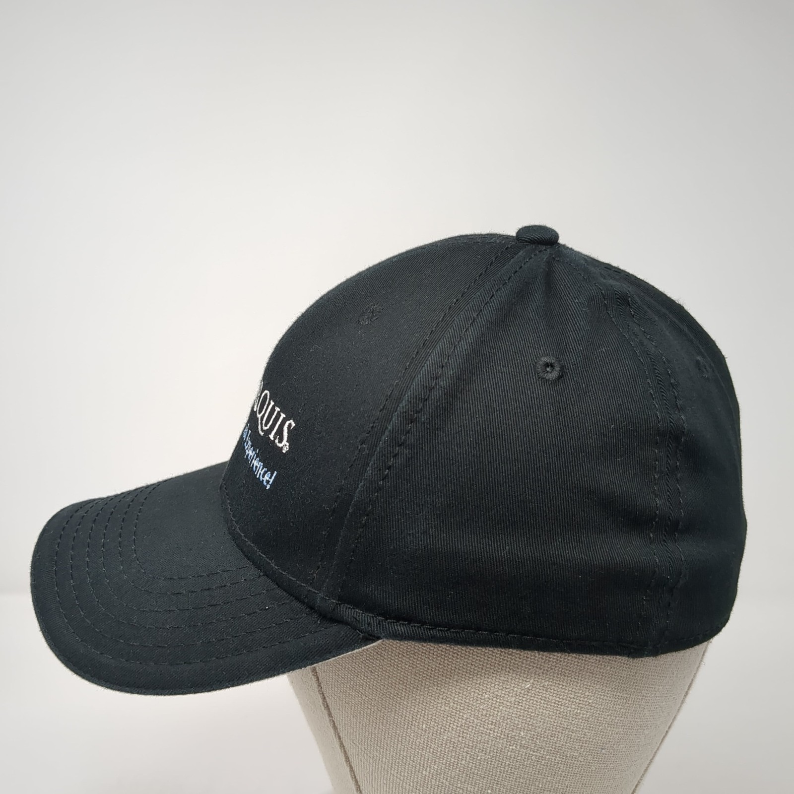 Marquis Fitted Hat Solid Black Medium Embroidered… - image 3