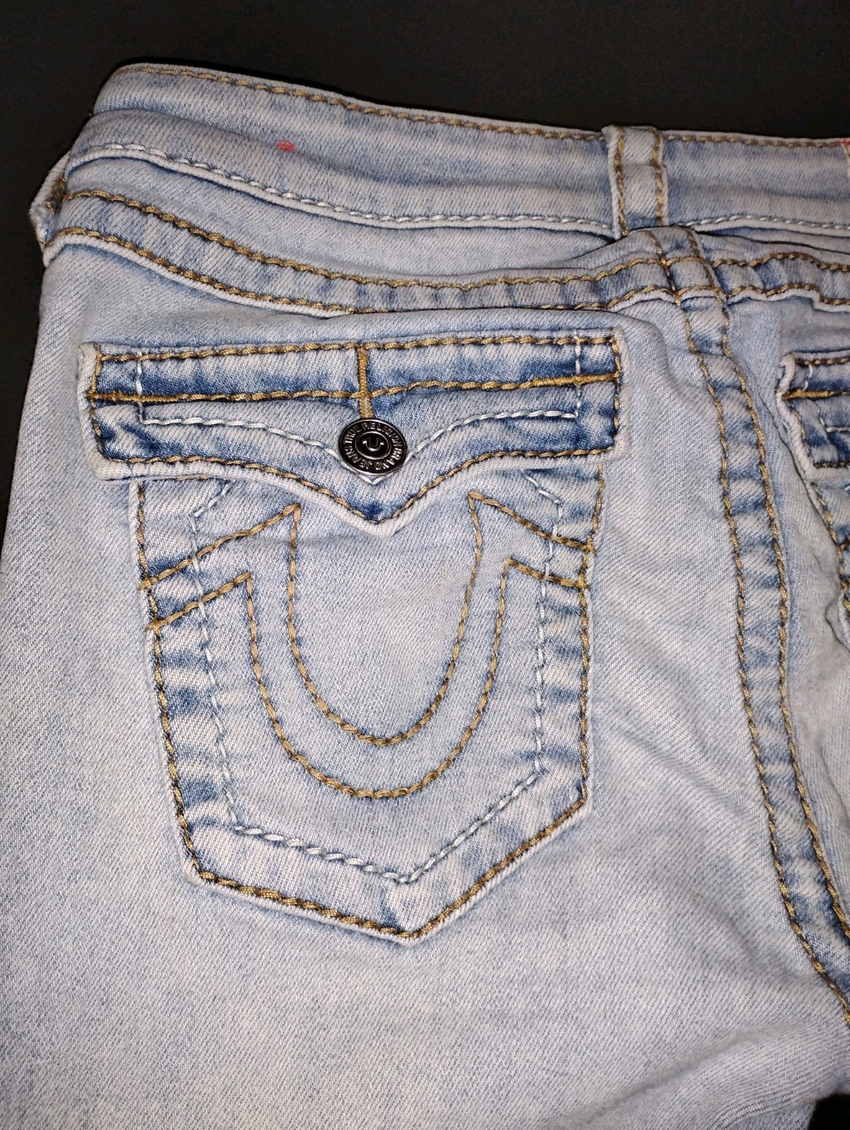 True Religion Jean Shorts Women 30 Curvy Knee Length JENNIE Denim Classic Ladies thumbnail 7