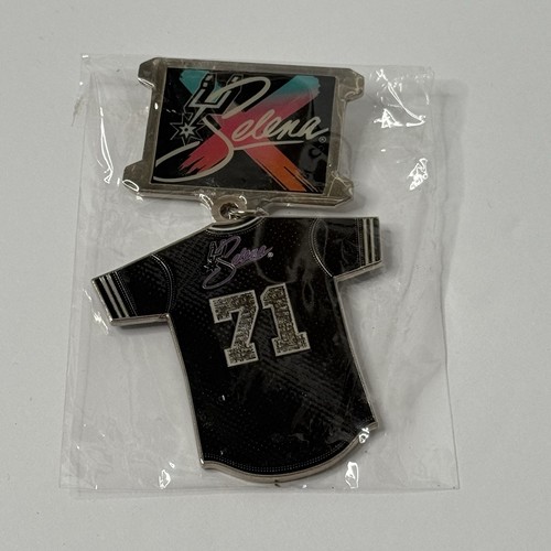 Selena Quintanilla San Antonio Spurs Fiesta Medal NBA Rare New Silver Black - Picture 3 of 3