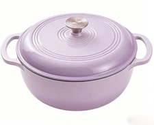  6L Dutch Oven Pot with Lid,Non Stick Enameled Cast Iron Dutch Oven for Braising