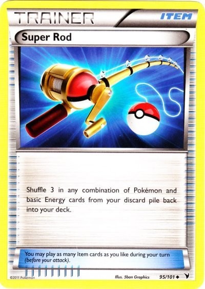 Super Rod - 95/101 - Uncommon (Mp) Noble Victories - Trainer - Item Pokémon