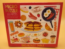 Micro Puzzle BREAKFAST TABLE 150 Pieces 6" x 4.8" Complete