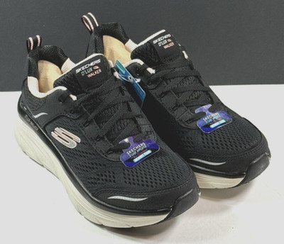 Skechers D'Lux Walker Infinite Motion / Womans / BLACK/PINK / NIB/ Reg $90