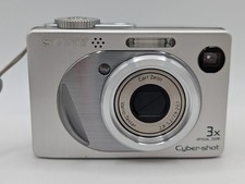 Sony Cyber-shot DSC-W1 5.1MP Digital Camera Silver W/ 256MB Memory Stick Tested