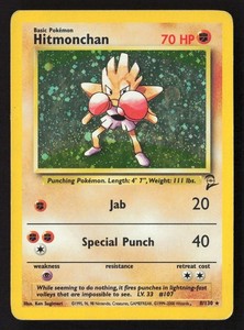 Hitmonchan 8/130 Base Set 2 Holo Rare