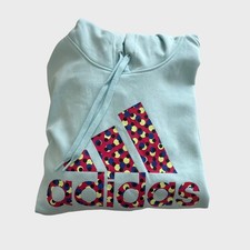 NWT Adidas BOS Polka Dot Logo Hoodie Sweatshirt Halo Mint Plus Size HD8211 2X